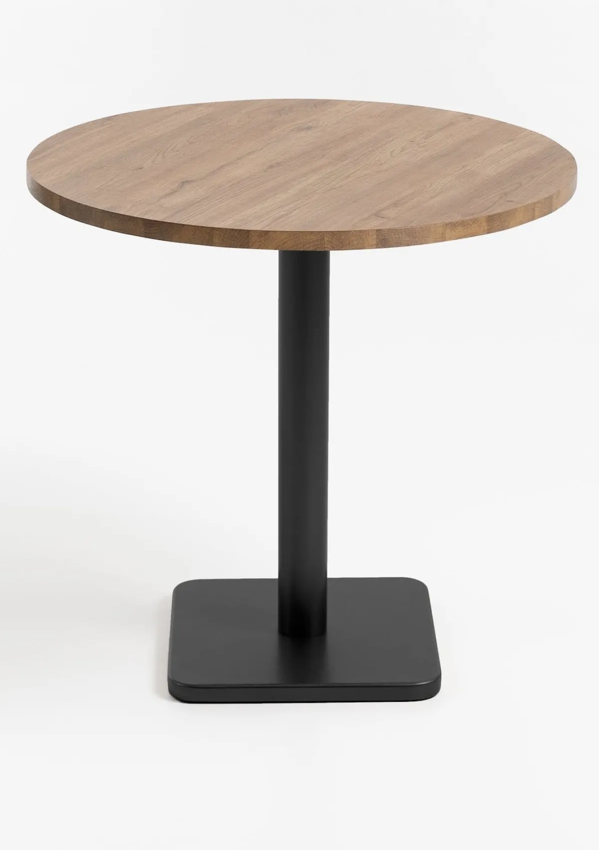 Clearance XOOON Brest bistrotafel vintage oak (D80cm) kleur Zwart