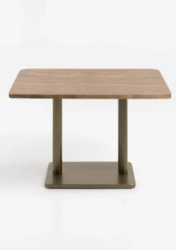 XOOON Brest bistrotafel vintage oak (120x75cm) kleur Goud