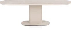 Best XOOON Brianto, eetkamertafel 240 x 100 cm - keramiek blad Travertin - Creme