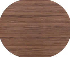 Discount XOOON Brianza, eetkamertafel 150 x 120 cm - walnoot fineer - Steel Brown