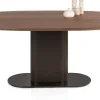 Sale XOOON Brianza, eetkamertafel 210 x 100 cm - walnoot fineer - Steel Brown