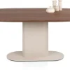 Hot XOOON Brianza, eetkamertafel 240 x 100 cm - walnoot fineer - Creme