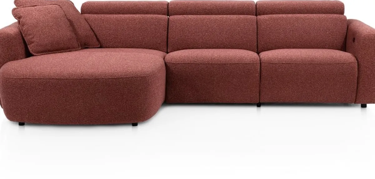 Discount XOOON Cantello, Longchair curved links incl. 2 armkussens - 2,5 zits arm rechts