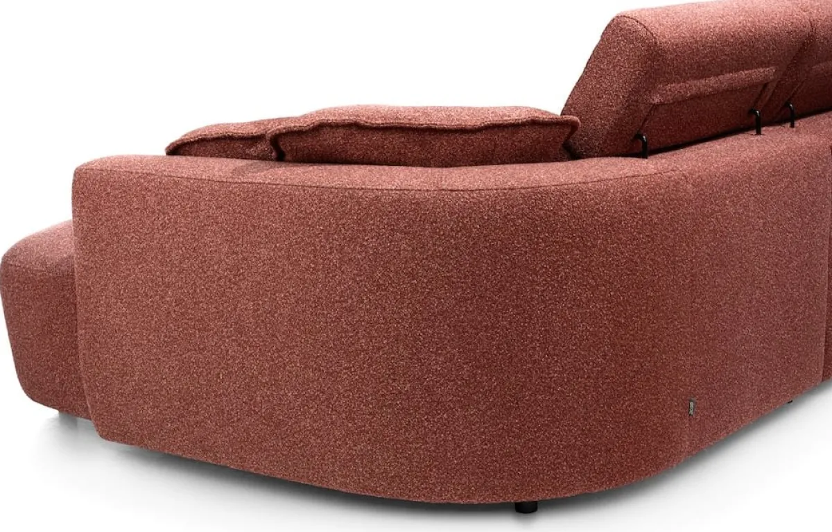 Discount XOOON Cantello, Longchair curved links incl. 2 armkussens - 2,5 zits arm rechts