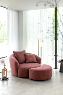 Outlet XOOON Cervos, fauteuil draaibaar - rond 130cm incl. 1 kussen 60x60 + 1 kussen 45x45