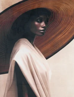 Discount XOOON COCOmaison, Holly schilderij 90x140cm - Bruin