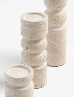 Best XOOON COCOmaison, Ivy set van 3 kandelaren - Cremekleurig