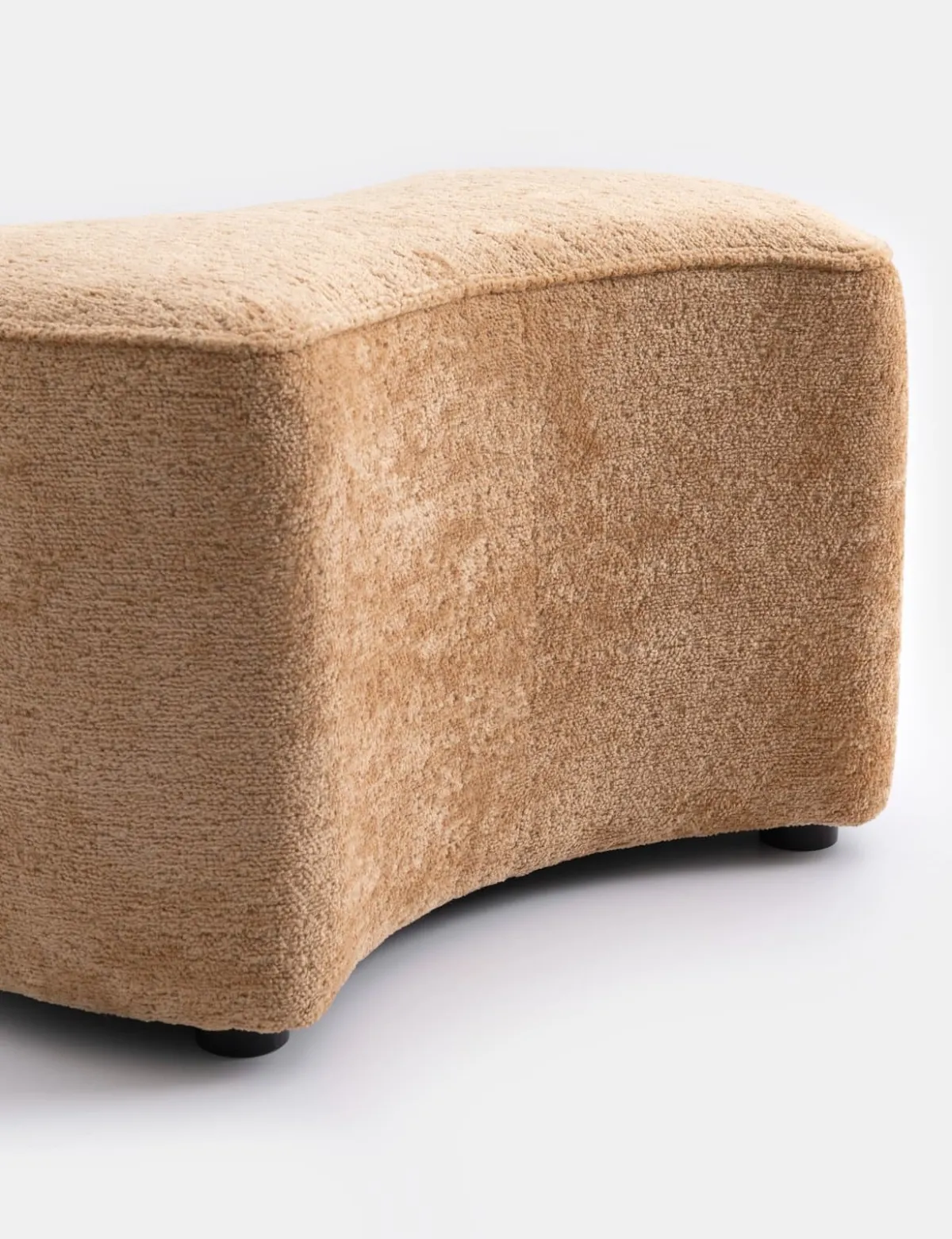 Online XOOON COCOmaison, Roan poef H43-49cm - Okergeel