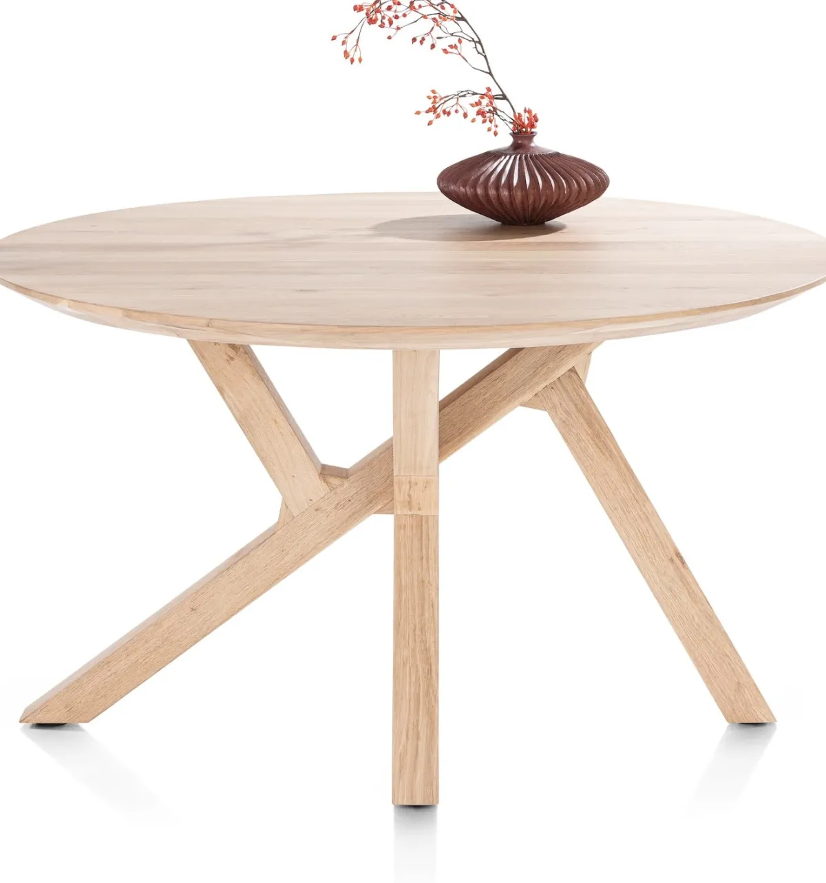Sale XOOON COSENZA eetkamertafel rond 130 cm - naturel eiken