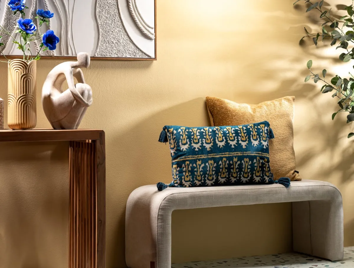 Clearance XOOON Daisy kussen 40x60cm in kleur Blauw shop je bij COCOmaison