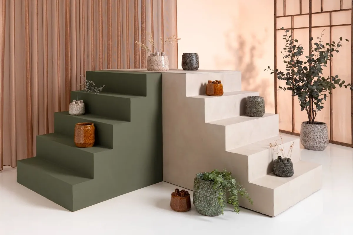 XOOON Dalila pot H28cm in de kleur Groen - COCOmaison