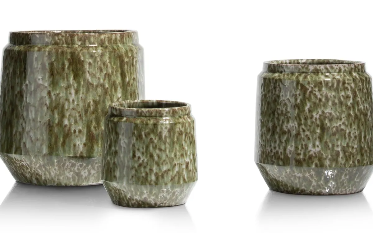 XOOON Dalila pot H28cm in de kleur Groen - COCOmaison