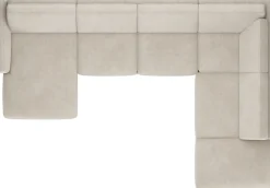 New XOOON Dawson, Longchair links - 2,5 zits zonder armen - ottomane rechts