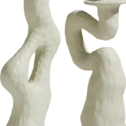 Outlet XOOON Debra abstracte kandelaar creme wit H30cm - COCOmaison