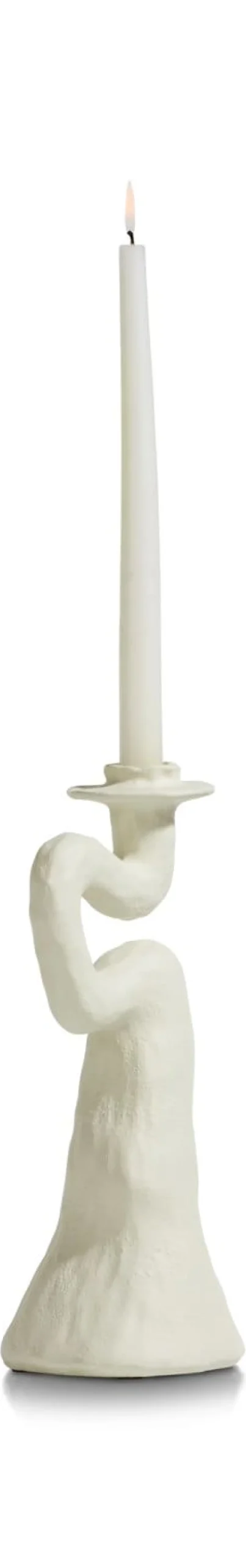 Outlet XOOON Debra abstracte kandelaar creme wit H30cm - COCOmaison