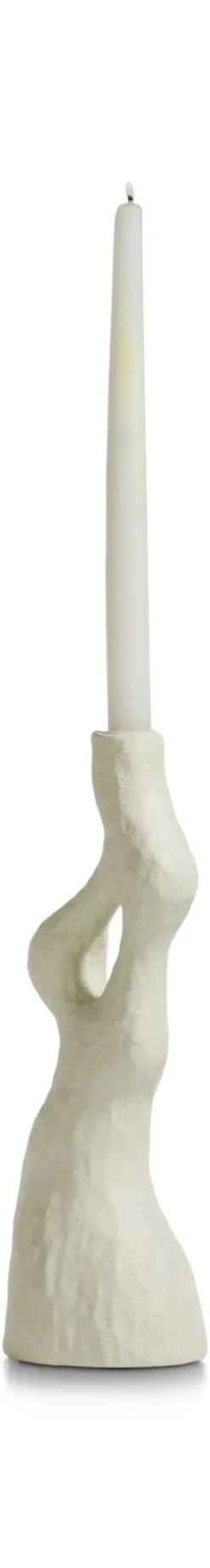 Online XOOON Debra abstracte vaas creme wit H32cm - COCOmaison