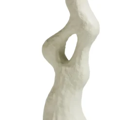 Online XOOON Debra abstracte vaas creme wit H32cm - COCOmaison