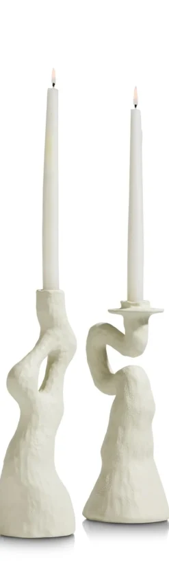 Online XOOON Debra abstracte vaas creme wit H32cm - COCOmaison