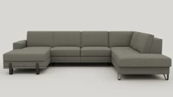 Online XOOON Denver, U-bank rechts - Livigno - grijs