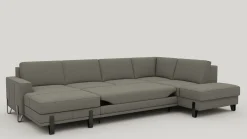 Online XOOON Denver, U-bank rechts - Livigno - grijs