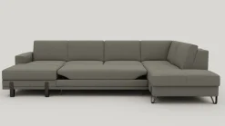 Online XOOON Denver, U-bank rechts - Livigno - grijs