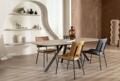 Discount XOOON Design eetkamerstoel "TATUM" - Okergeel -