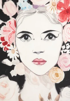 XOOON Dior Flower schilderij in de kleur Multi Color - COCOmaison