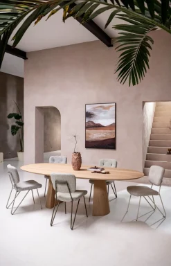 XOOON Eetkamerstoel June met frame in de kleur Groen -