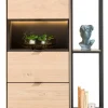 Outlet XOOON Elements, Bergkast smal Naturel 60 cm + boekenkast 30 x 180 cm + platform 100 cm met 2 metalen poten