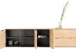 Best XOOON Elements 3-deurs eikenfineer dressoir met lades 240cm