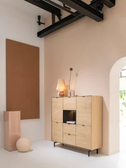 Best XOOON Elements eikenfineer dressette met niche + LED 150cm