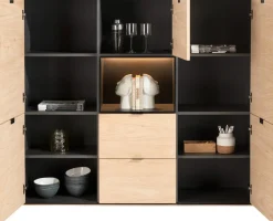 Best XOOON Elements eikenfineer dressette met niche + LED 150cm