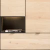 Outlet XOOON Elements, highboard 90 cm. - 2-deuren + 1-lade + 2-niches + led incl. metalen poten - natural