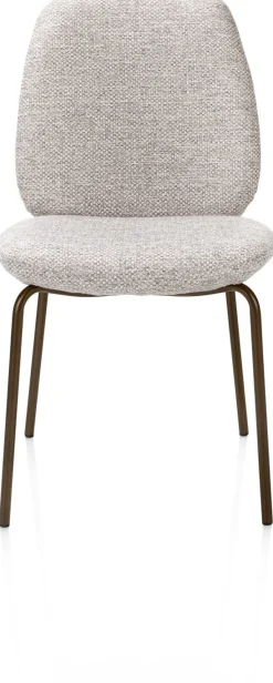 XOOON Fae, eetkamerstoel - 4-pootjes steelbrown - stof Bellini - Kiezel