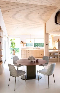 XOOON Fae, eetkamerstoel - 4-pootjes steelbrown - stof Bellini - Kiezel