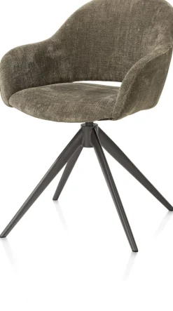 Clearance XOOON FINN armstoel terugdraai - stof Livigno - donkergroen