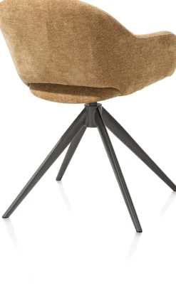 XOOON FINN armstoel terugdraai - stof Livigno - okergeel