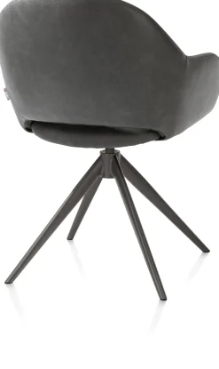 New XOOON Finn, armstoel terugdraai - graphiet frame - stof Pala - Groen