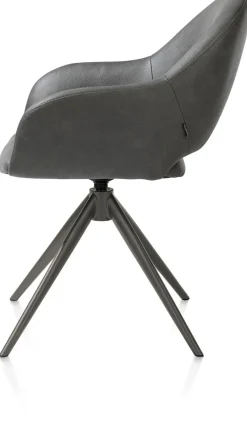 New XOOON Finn, armstoel terugdraai - graphiet frame - stof Pala - Groen