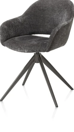 Clearance XOOON FINN armstoel terugdraai - stof Livigno - antraciet