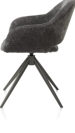 Clearance XOOON FINN armstoel terugdraai - stof Livigno - antraciet