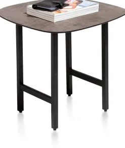 Online XOOON FRESNO HPL betonlook bijzettafel - 45 x 45 cm -