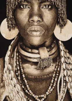 Discount XOOON Hamar Woman schilderij 75x125cm in de kleur Multi Color