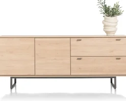 Best XOOON HELSINKI dressoir 210 cm - 2-deuren + 2-laden - eiken look