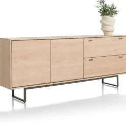 Best XOOON HELSINKI dressoir 210 cm - 2-deuren + 2-laden - eiken look