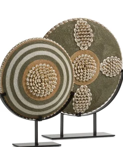 Discount XOOON Jennifer beeld rond met schelpjes H44cm - COCOmaison