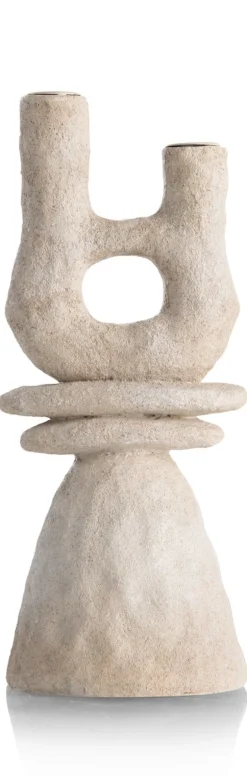 XOOON June kandelaar H32cm in de kleur Crème - COCOmaison