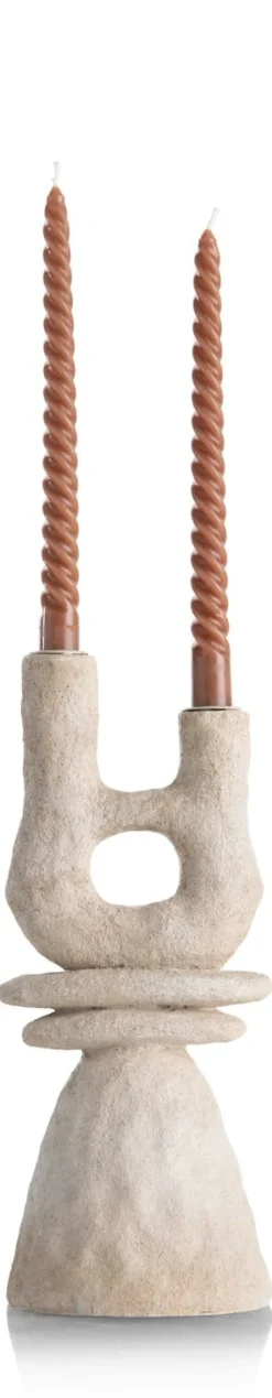 XOOON June kandelaar H32cm in de kleur Crème - COCOmaison