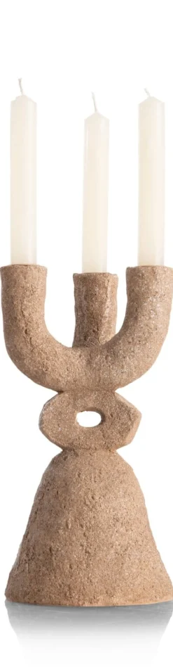 Outlet XOOON June kandelaar H27cm in de kleur Bruin - COCOmaison