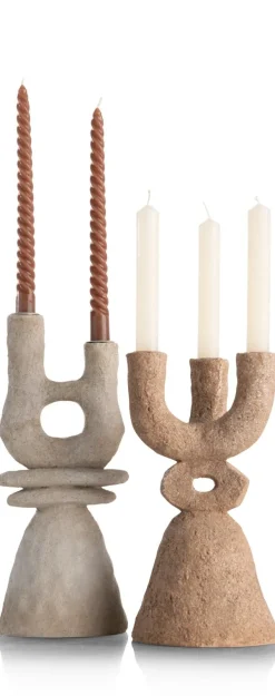 Outlet XOOON June kandelaar H27cm in de kleur Bruin - COCOmaison